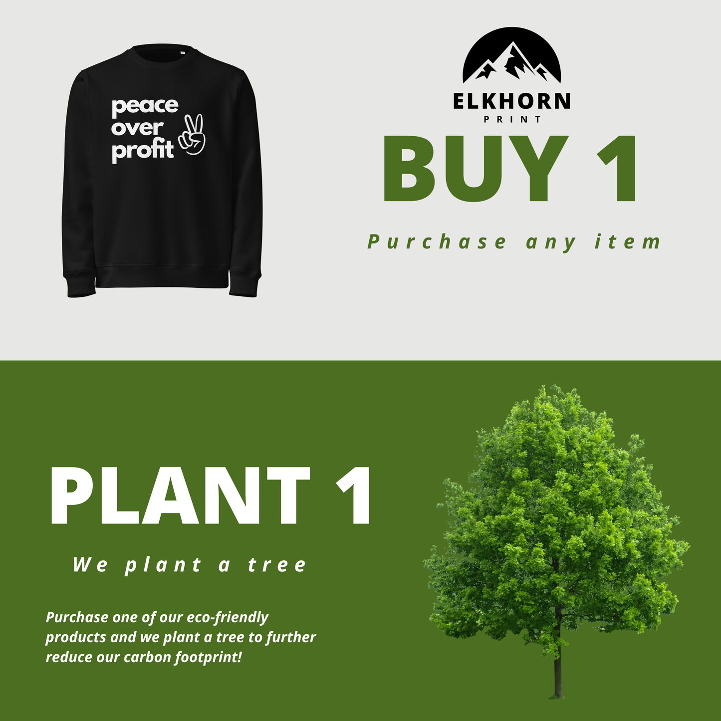 Peace Over Profit - Men’s Organic Cotton Sweatshirt