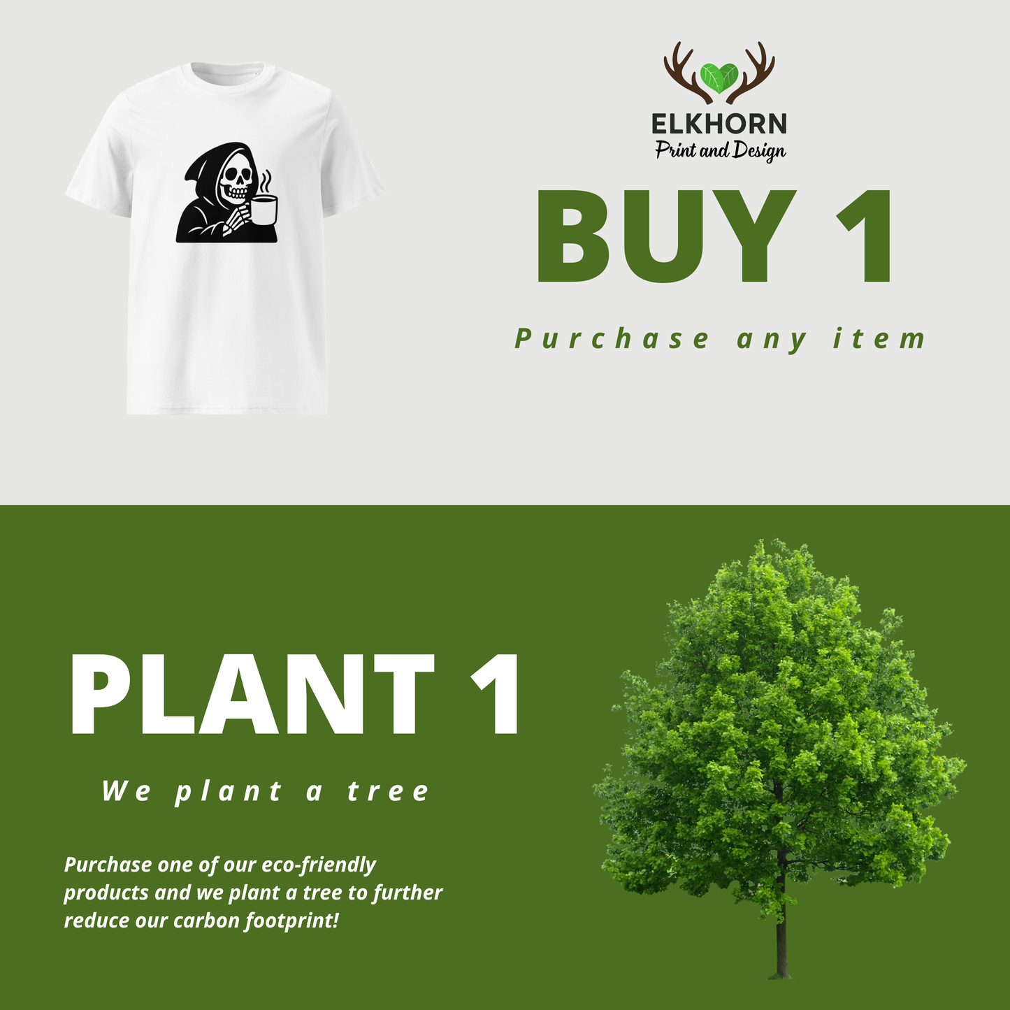 Grim Reaper Coffee – Men’s Eco Friendly Tee