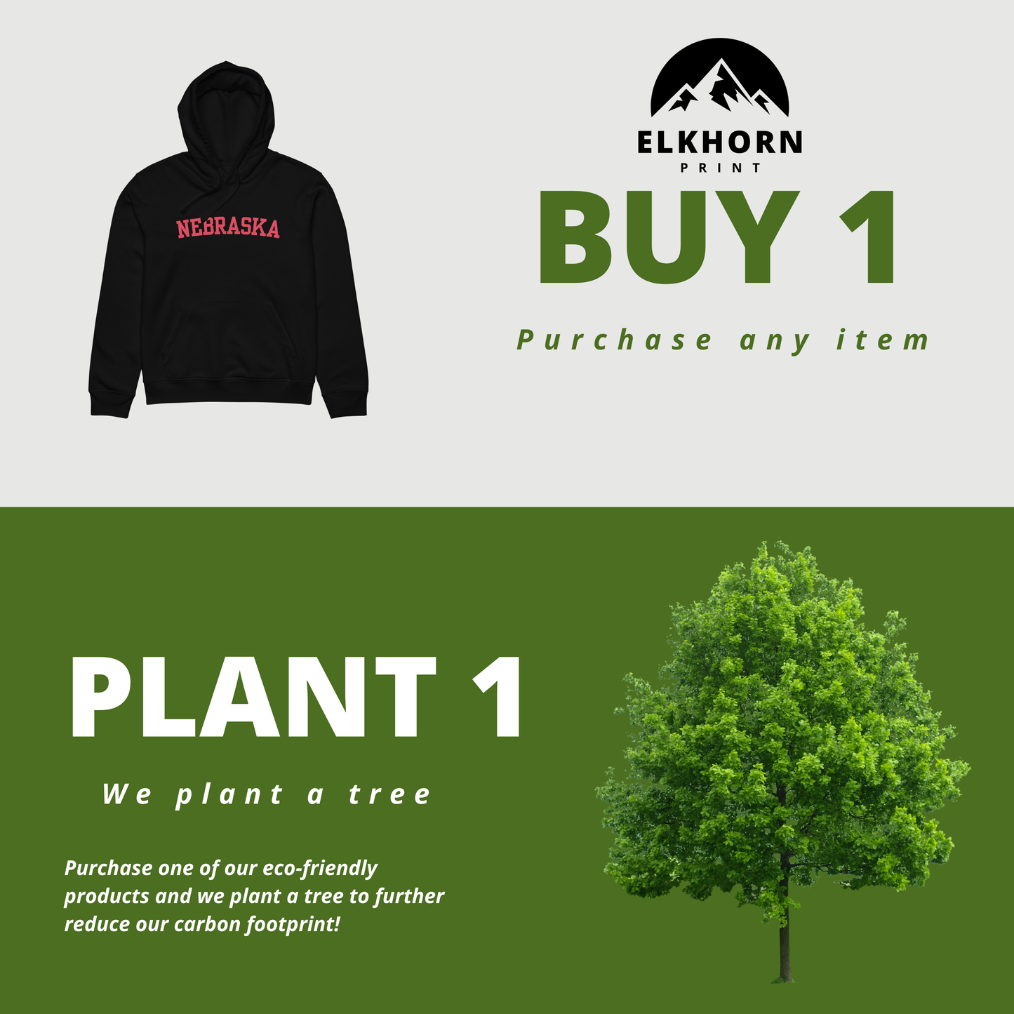 Nebraska Men's Eco-Friendly Hoodie