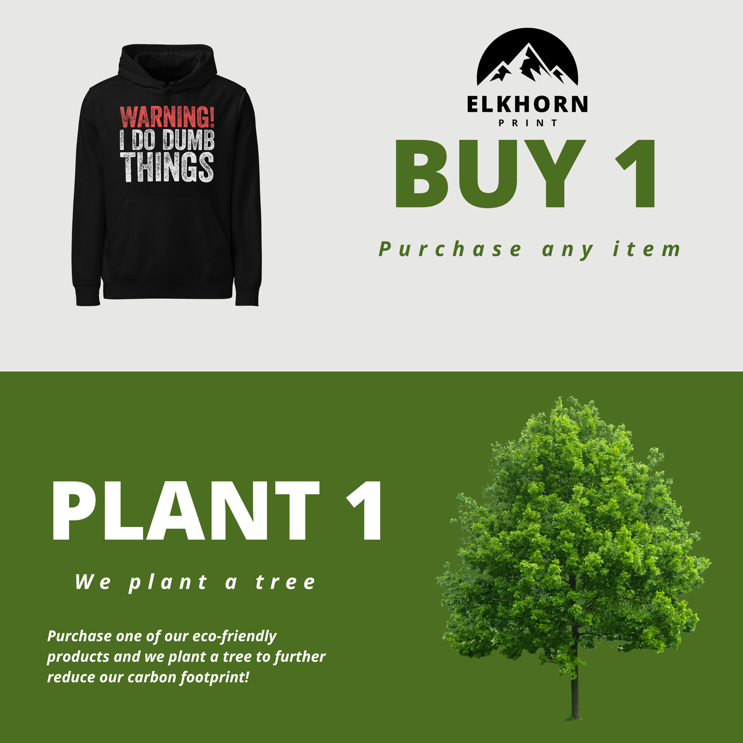 WARNING! I Do Dumb Things – Men’s Eco-Friendly Hoodie
